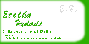 etelka hadadi business card